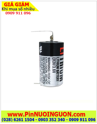 Toshiba ER3V (Chân nhọn 2 đầu), Pin nuôi nguồn Toshiba ER3V lithium 3.6v 1/2AA 1000mAh /X.xứ Nhật